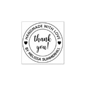 Handgemaakt met liefde dank je 1x1 rubberstempel (Afrduk)