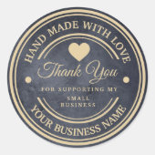 handgemaakt met liefde | dank u sticker (Voorkant)