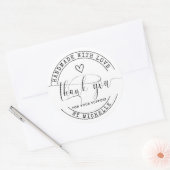 Handgemaakt met liefde dank u Sticker (Envelop)