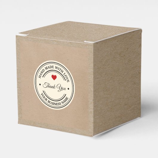 handgemaakt met liefde | Dank u voor de doos Bedankdoosjes (Voorkant Zijde)