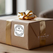 Handgemaakt met liefde Dankjewel  Ronde Sticker