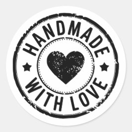 Handgemaakt met liefde Distressed Heart Sticker