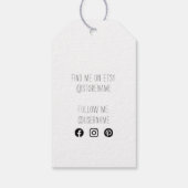 Handgemaakt met liefde Doodle Wreath Hearts n Foli Cadeaulabel (Achterkant)