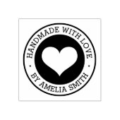 Handgemaakt met liefde door aangepaste naam elegan rubberstempel (Afrduk)