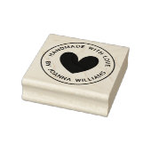 Handgemaakt met liefde door aangepaste naam modern rubberstempel (Stempel)