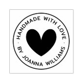 Handgemaakt met liefde door aangepaste naam modern rubberstempel (Afrduk)