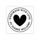 Handgemaakt met liefde door aangepaste naam modern rubberstempel (Afrduk)