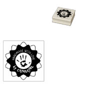 Handgemaakt met liefde door (aangepaste naam) rubberstempel (Gestempeld)