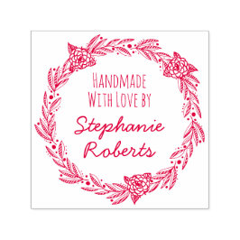 Handgemaakt Met Liefde door Custom Name Crafts Lab Zelfinktende Stempel