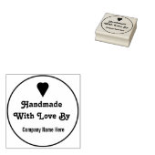 Handgemaakt met liefde door de tekst van de bedrij rubberstempel (Gestempeld)
