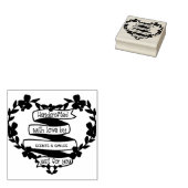 Handgemaakt met liefde door .. hartvorm rubberstempel (Gestempeld)