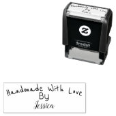 Handgemaakt met liefde door [Jouw naam] Zelfinktende Stempel (In situ)