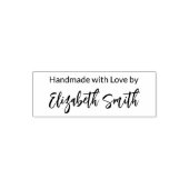 Handgemaakt met liefde door "Signature" Script Nam Zelfinktende Stempel (Design)