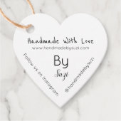 Handgemaakt met liefde door suzi Heart Price Label (Voorkant)