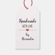 Handgemaakt met liefde eenvoudig wit op maat