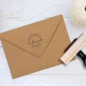 Handgemaakt Met Liefde Elegant Script Product Stem Rubberstempel
