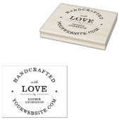 Handgemaakt met liefde | Elegante custom name craf Rubberstempel (Gestempeld)