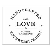 Handgemaakt met liefde | Elegante custom name craf Rubberstempel (Afrduk)