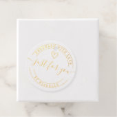 Handgemaakt Met Liefde folie monogram Bedankjes Labels (Met doos)