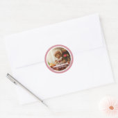 Handgemaakt met liefde Gehaakte dame keuken Ronde Sticker (Envelop)