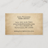 Handgemaakt met liefde gehaakte garen ballen klein visitekaartje (Achterkant)