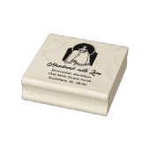 Handgemaakt met liefde  geklede vrouw rubberstempel (Stempel)
