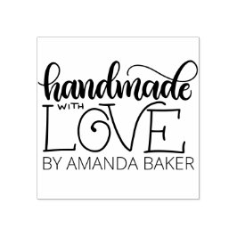 Handgemaakt met liefde - Gepersonaliseerd Rubberstempel