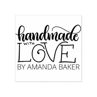Handgemaakt met liefde - Gepersonaliseerd Rubberstempel