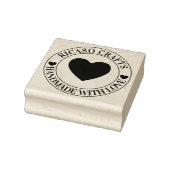 Handgemaakt met liefde gepersonaliseerd rubberstempel (Stempel)