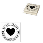Handgemaakt met liefde gepersonaliseerd rubberstempel (Gestempeld)