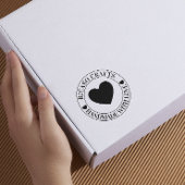 Handgemaakt met liefde gepersonaliseerd rubberstempel