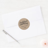 Handgemaakt met Liefde Gepersonaliseerde Kraft Loo Ronde Sticker (Envelop)