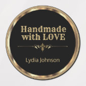 Handgemaakt met liefde - gepersonaliseerde labels (Design 2)