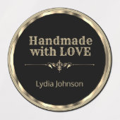 Handgemaakt met liefde - gepersonaliseerde labels (Design 1)