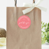 Handgemaakt met liefde gepersonaliseerde monogram  ronde sticker