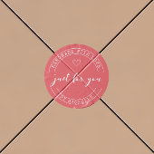 Handgemaakt met liefde gepersonaliseerde monogram  ronde sticker