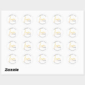 Handgemaakt met liefde Gold script Ronde Sticker (Vel)