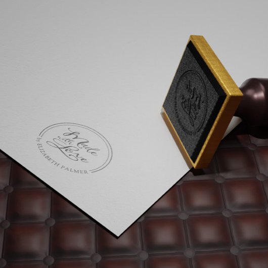 Handgemaakt met liefde grillig script productstemp rubberstempel