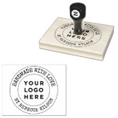 Handgemaakt met liefde grote custom rubberstempel (Gestempeld)