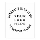 Handgemaakt met liefde grote eenvoudige logo rubberstempel (Afrduk)