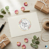 Handgemaakt met liefde hart naam Dank u Ronde Sticker