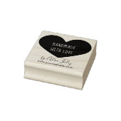 Handgemaakt met liefde - Hart - Naam & Website Rubberstempel (Stempel)