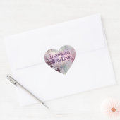 Handgemaakt Met Liefde hart stickers (roze) (Envelop)