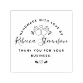 Handgemaakt met liefde | Hartelijk dank voor uw be Zelfinktende Stempel (Design)