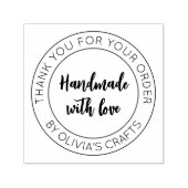 Handgemaakt met liefde Hartelijk dank voor uw bedr Zelfinktende Stempel (Design)