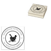 Handgemaakt met liefde - Heart Knitting Yarn Craft Rubberstempel (Gestempeld)