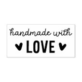 Handgemaakt met liefde houten rubberen stempel (Afrduk)