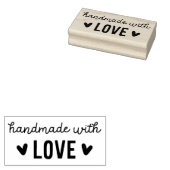 Handgemaakt met liefde houten rubberen stempel (Gestempeld)