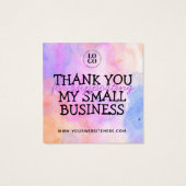 Handgemaakt met liefde in je [Locatie]-invoegkaart Vierkante Visitekaartjes (Achterkant)