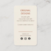 Handgemaakt met Liefde in Overmaatse Typografie Cr Visitekaartje (Achterkant)